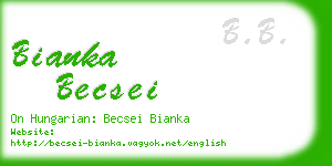 bianka becsei business card